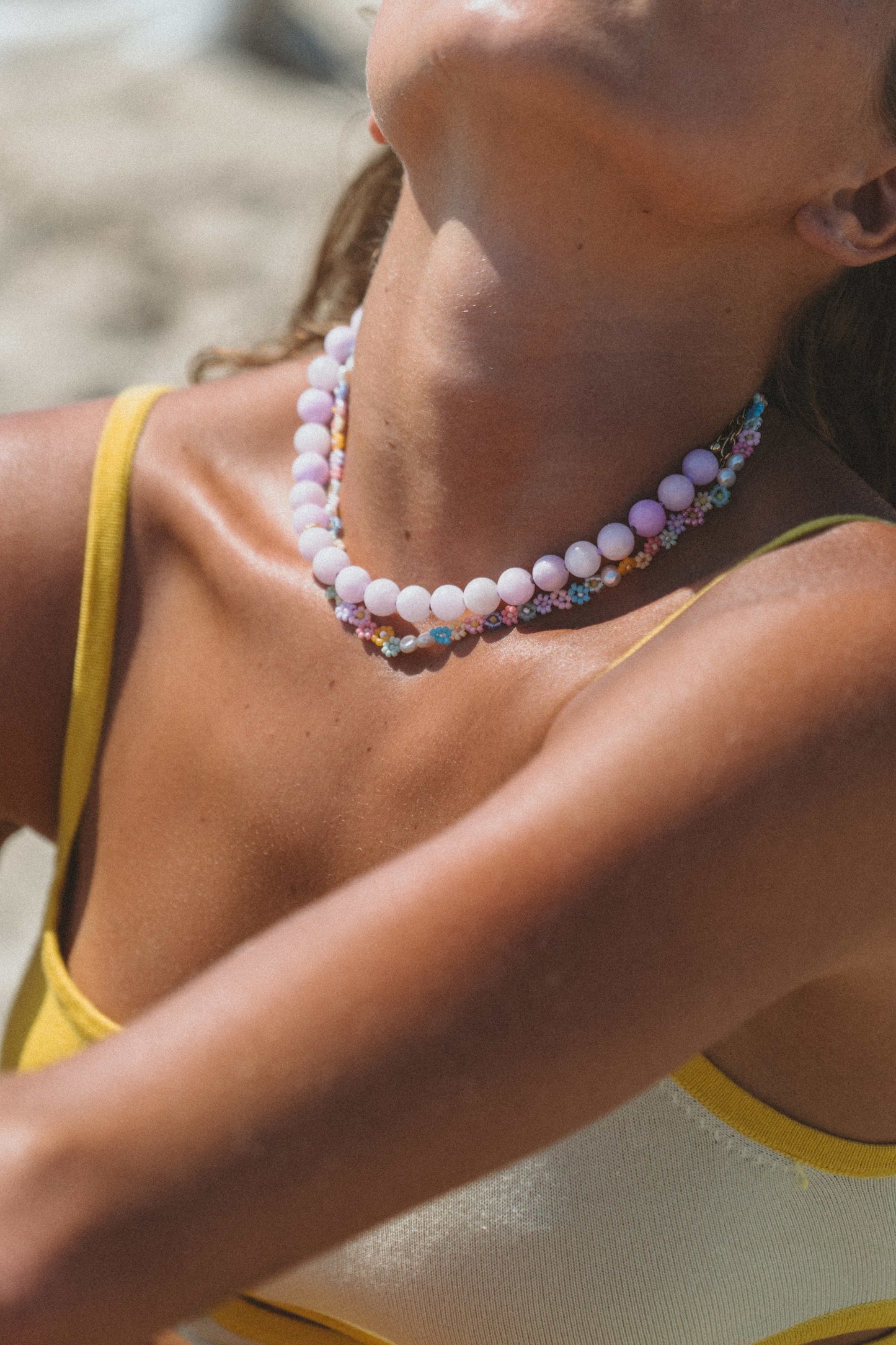 BALL NECKLACE, LILAC