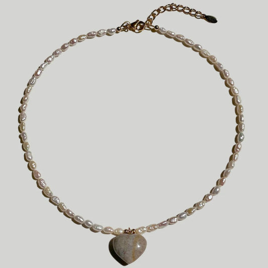 Gemstone Mini Heart Necklace