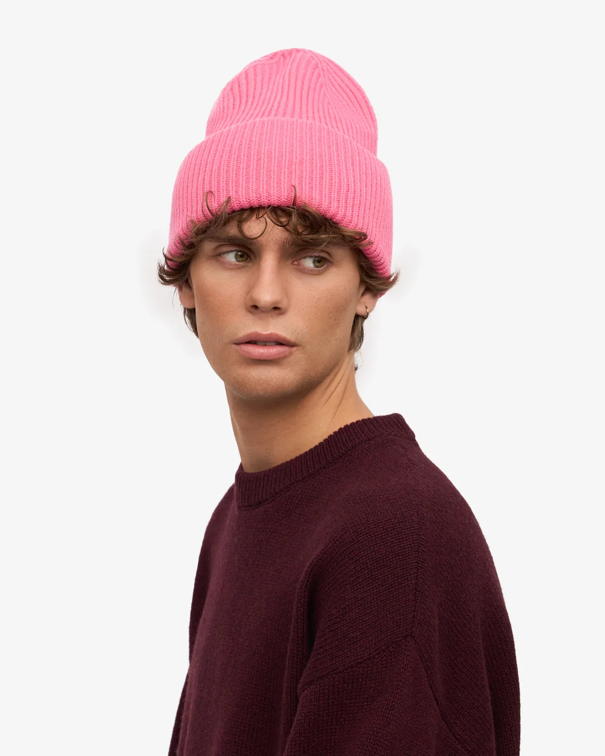 MERINO WOOL HAT, BUBBLEGUM