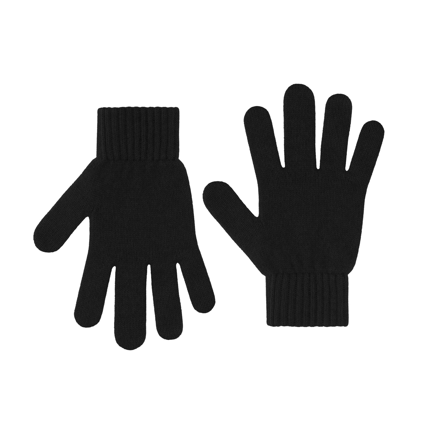 MERINO WOOL GLOVES, DEEP BLACK
