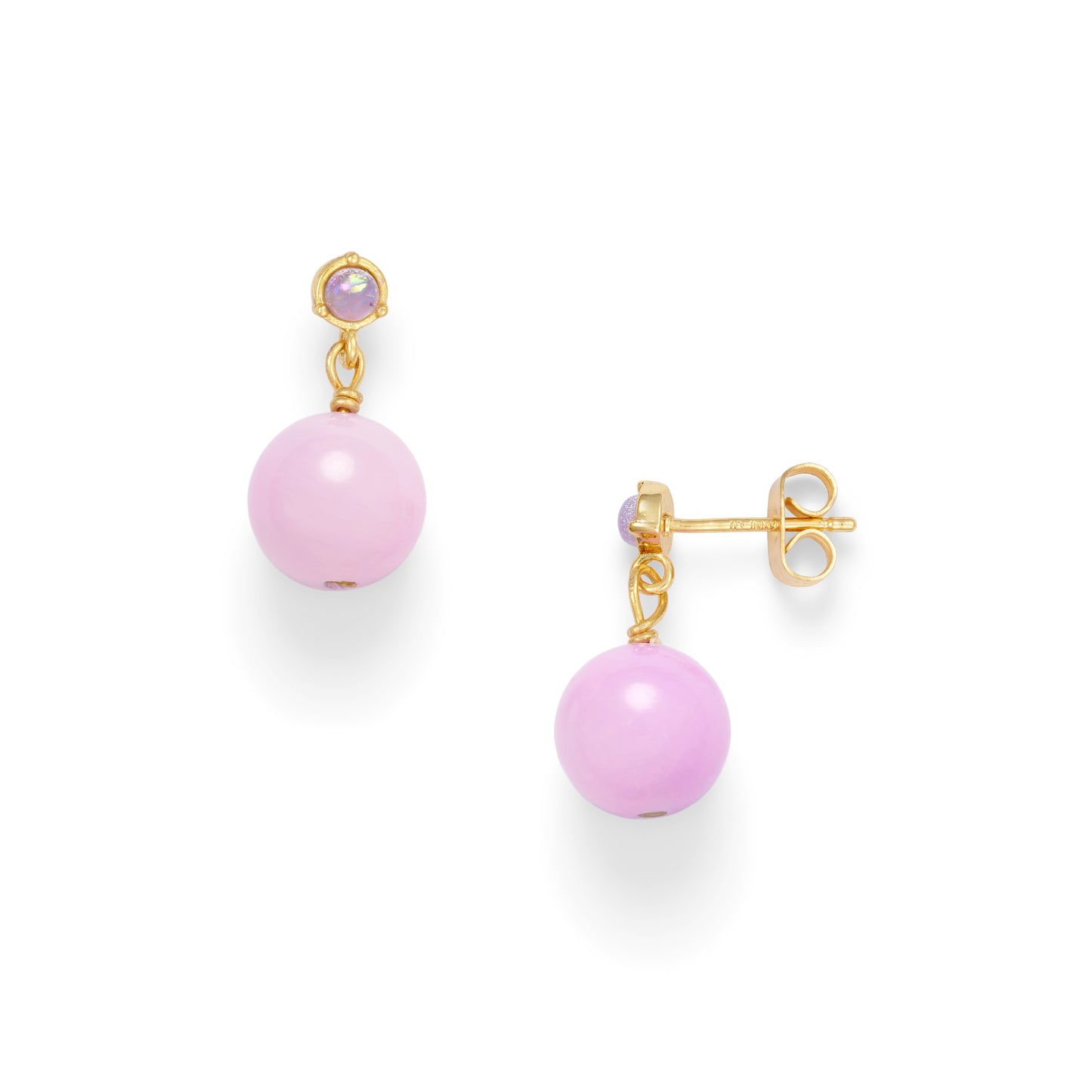 ANNI LU BALL EARRINGS, LILAC