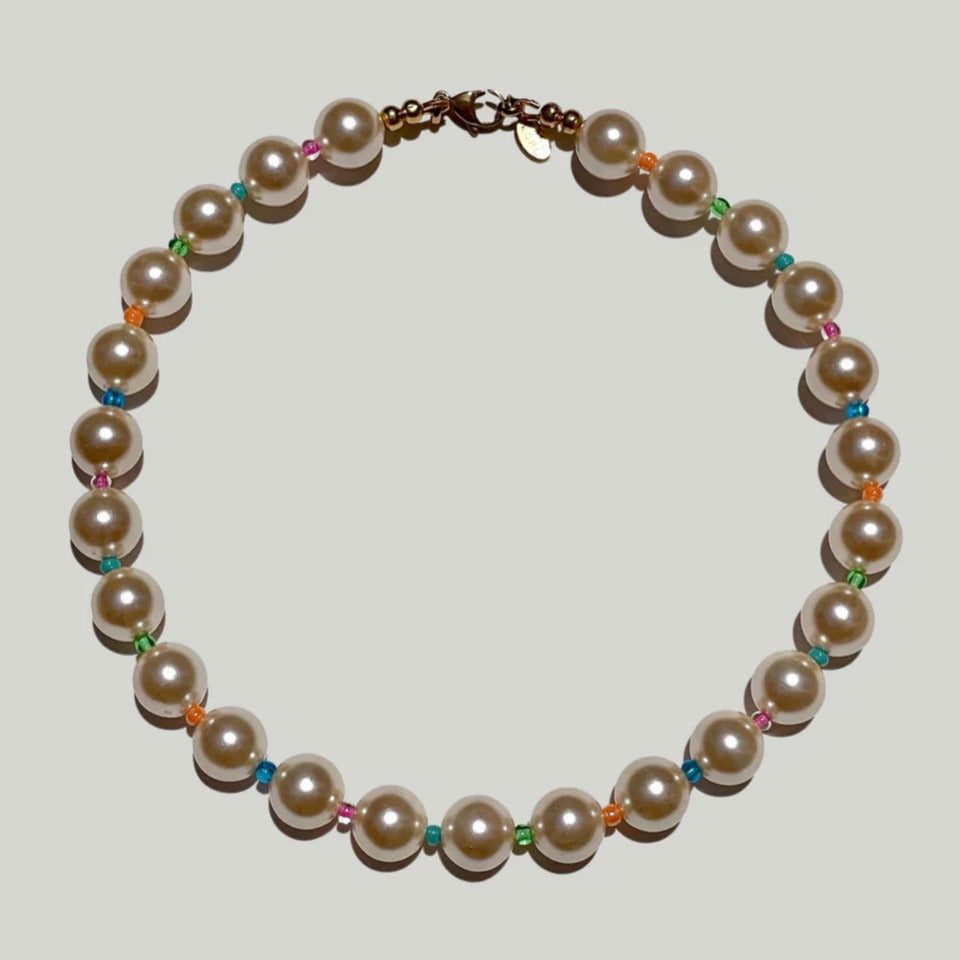 CHUNKY RAINBOW PEARL NECKLACE