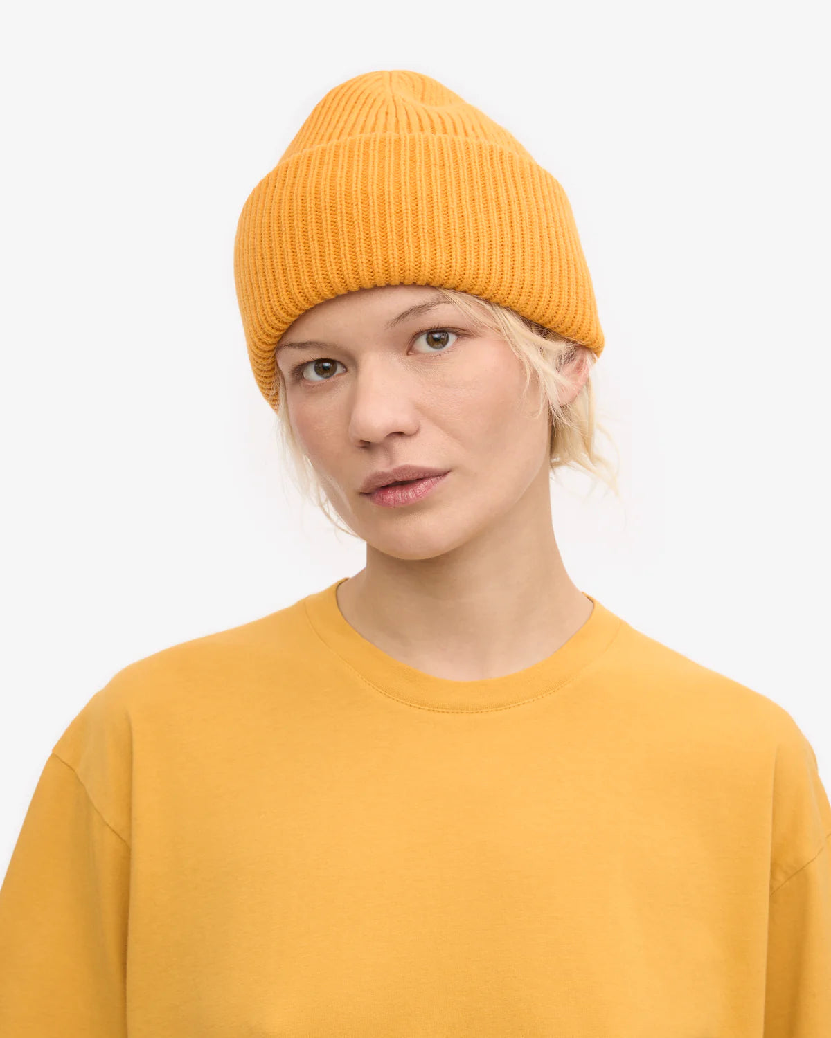 MERINO WOOL HAT, BURNED YELLOW