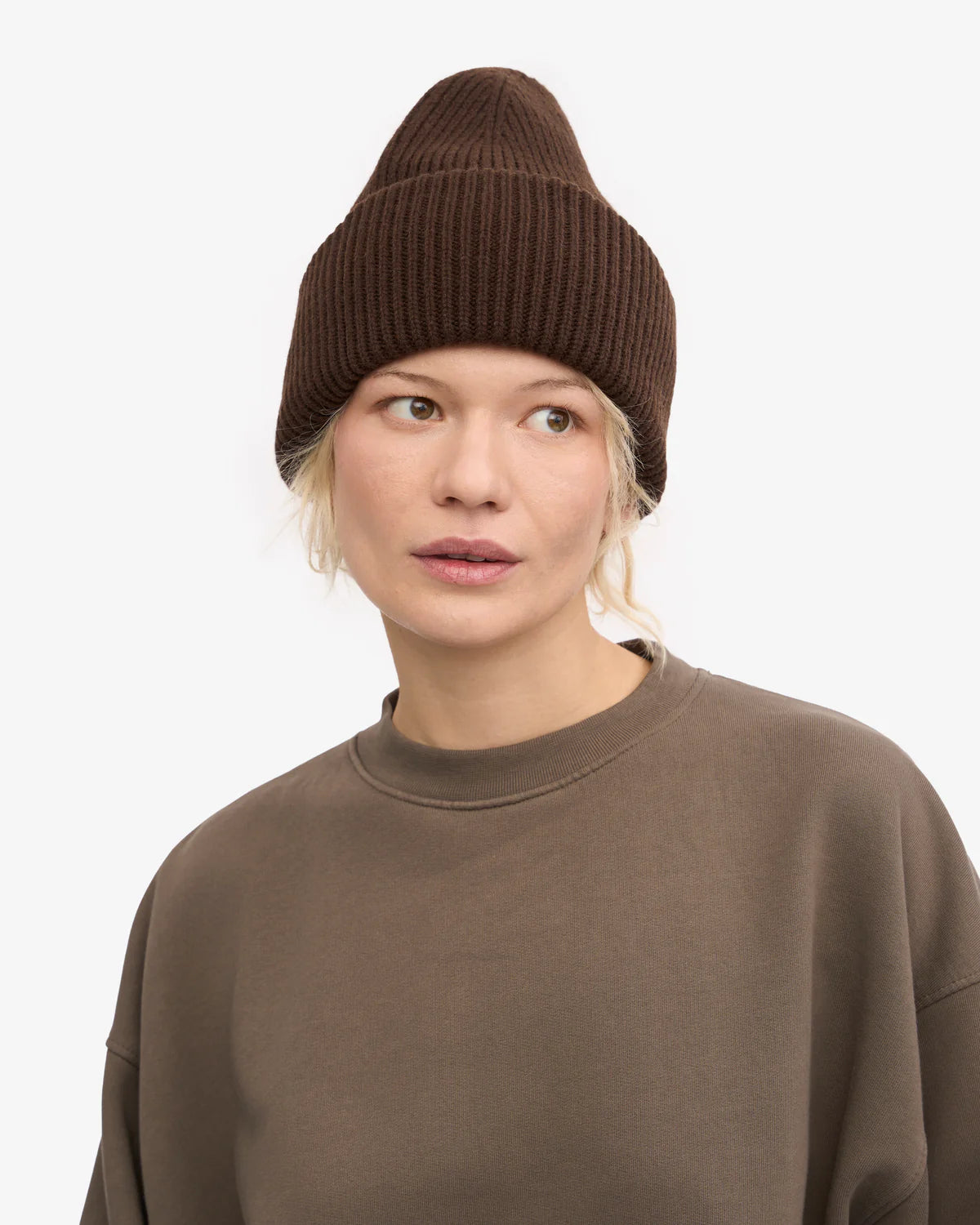 MERINO WOOL HAT, COFFEE BROWN