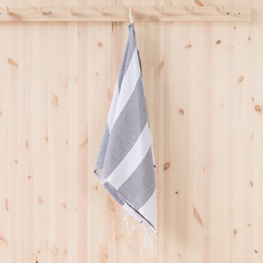 POUTA HAMAM - HANDTUCH, SCHWARZ UND WEISS