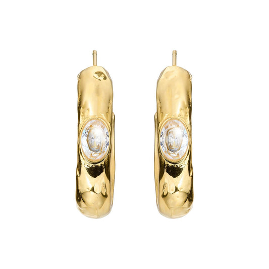 Creole mit Stein, Gold