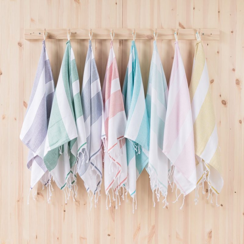 POUTA HAMAM - HAND TOWEL, BLACK AND WHITE