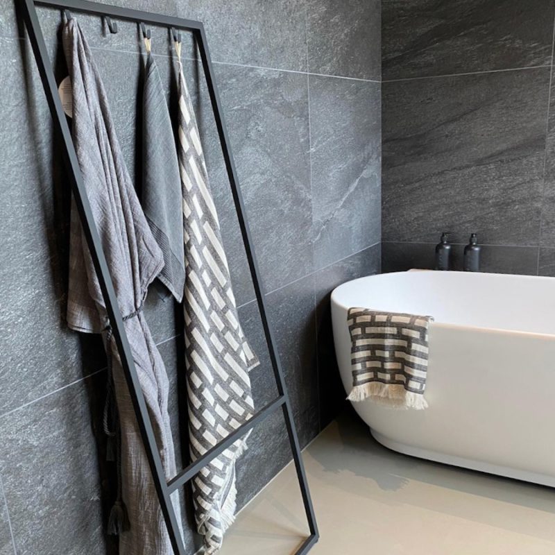 VUONO HAMAM TOWEL, BLUE GRAY