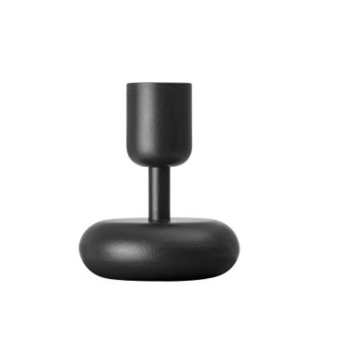 Button candlestick, dark grey, 107mm