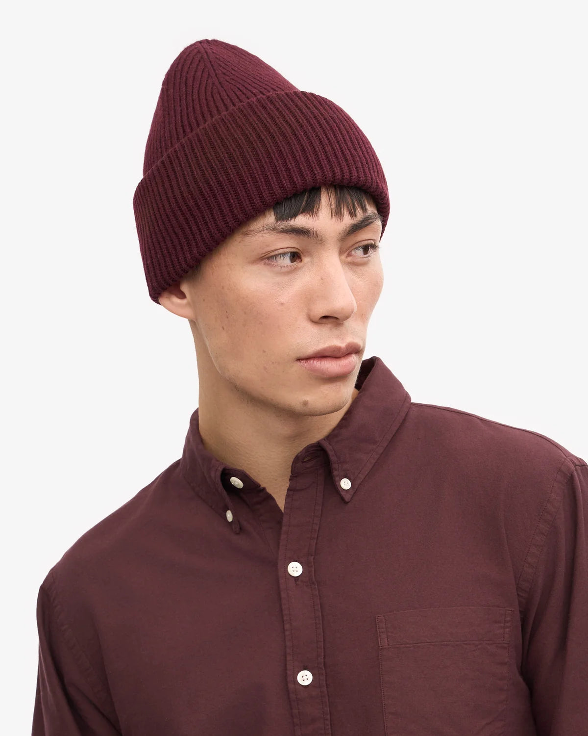 MERINO WOOL HAT, OXBLOOD RED