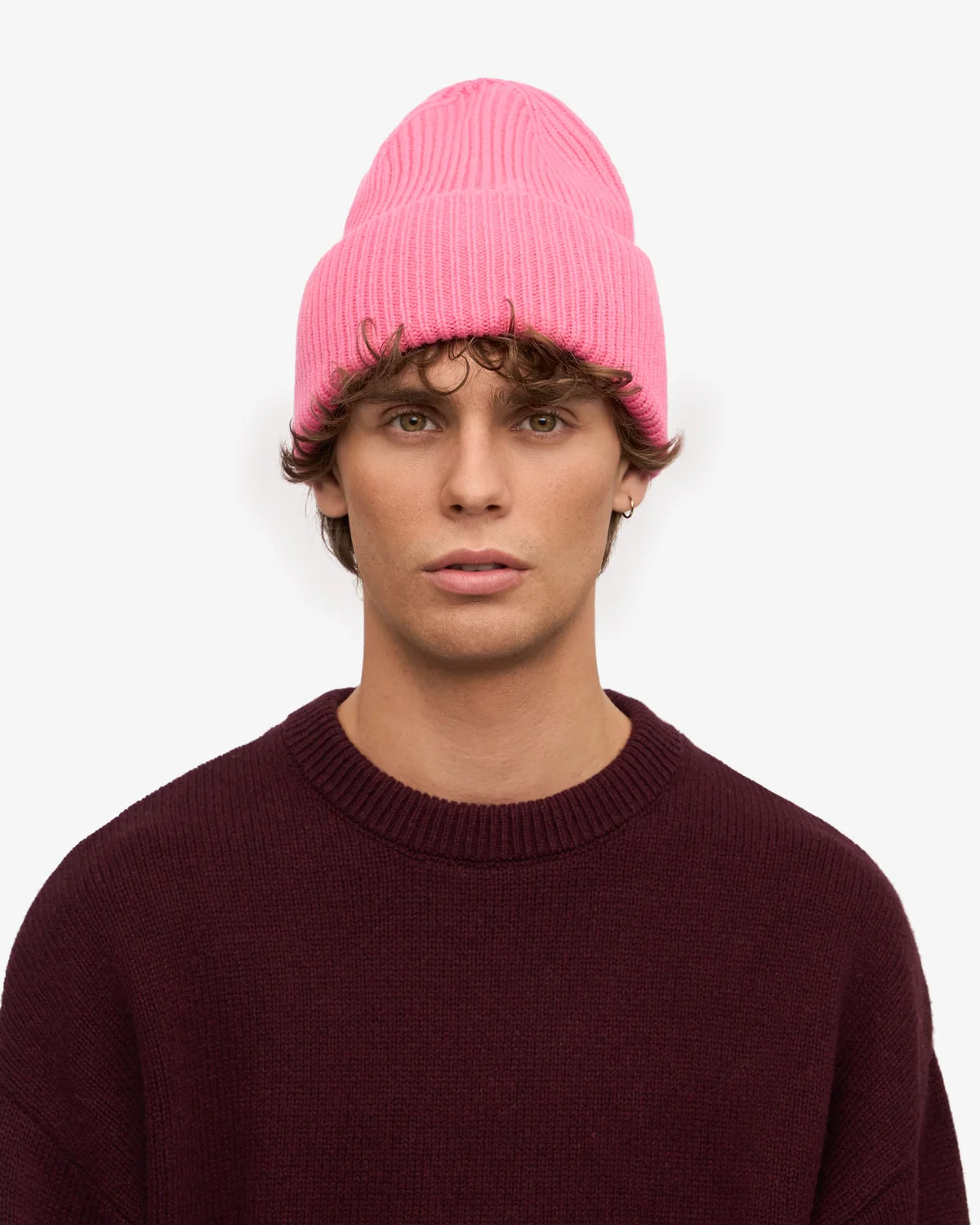 MERINO WOOL HAT, BUBBLEGUM