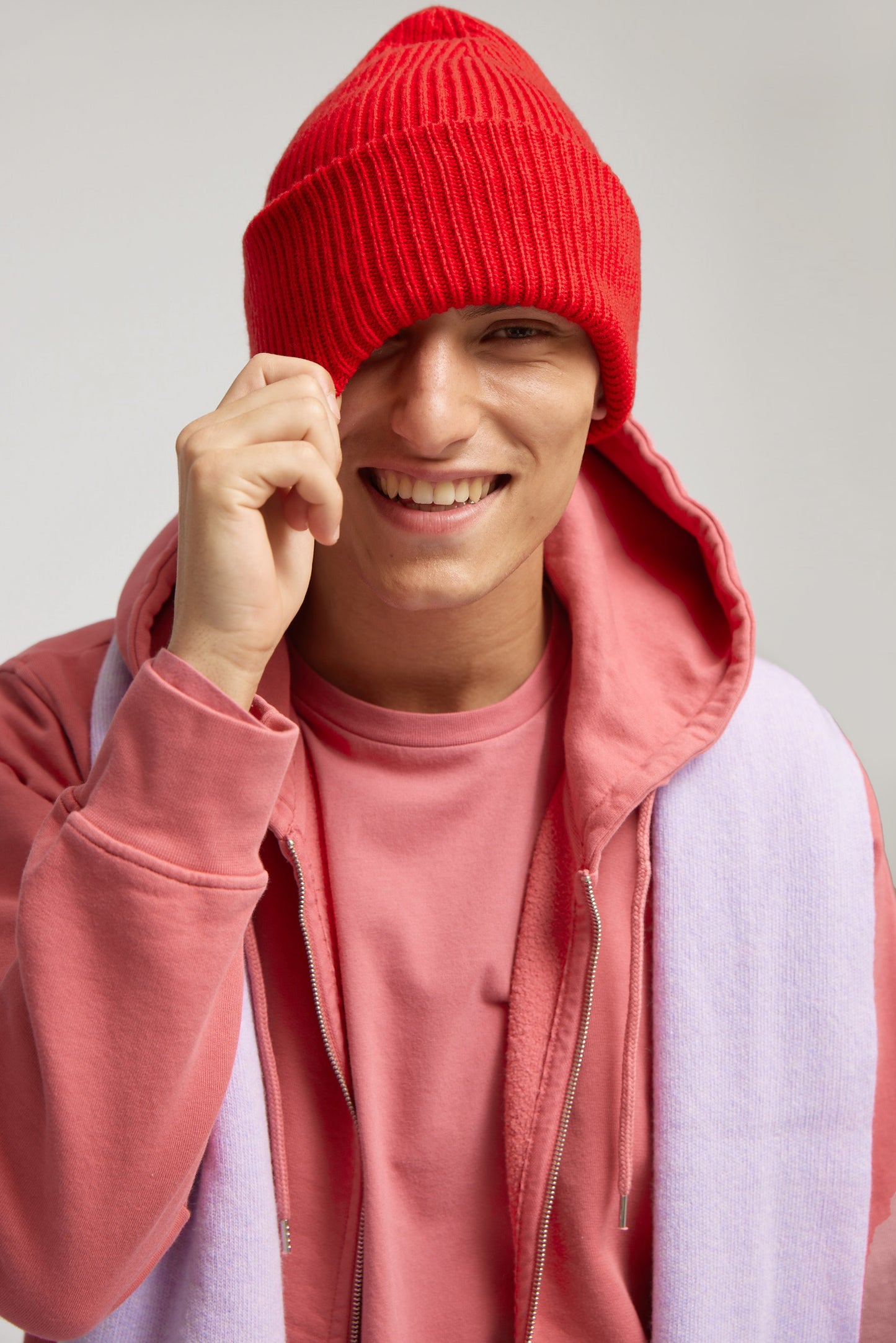 MERINO WOOL HAT, SCARLET RED