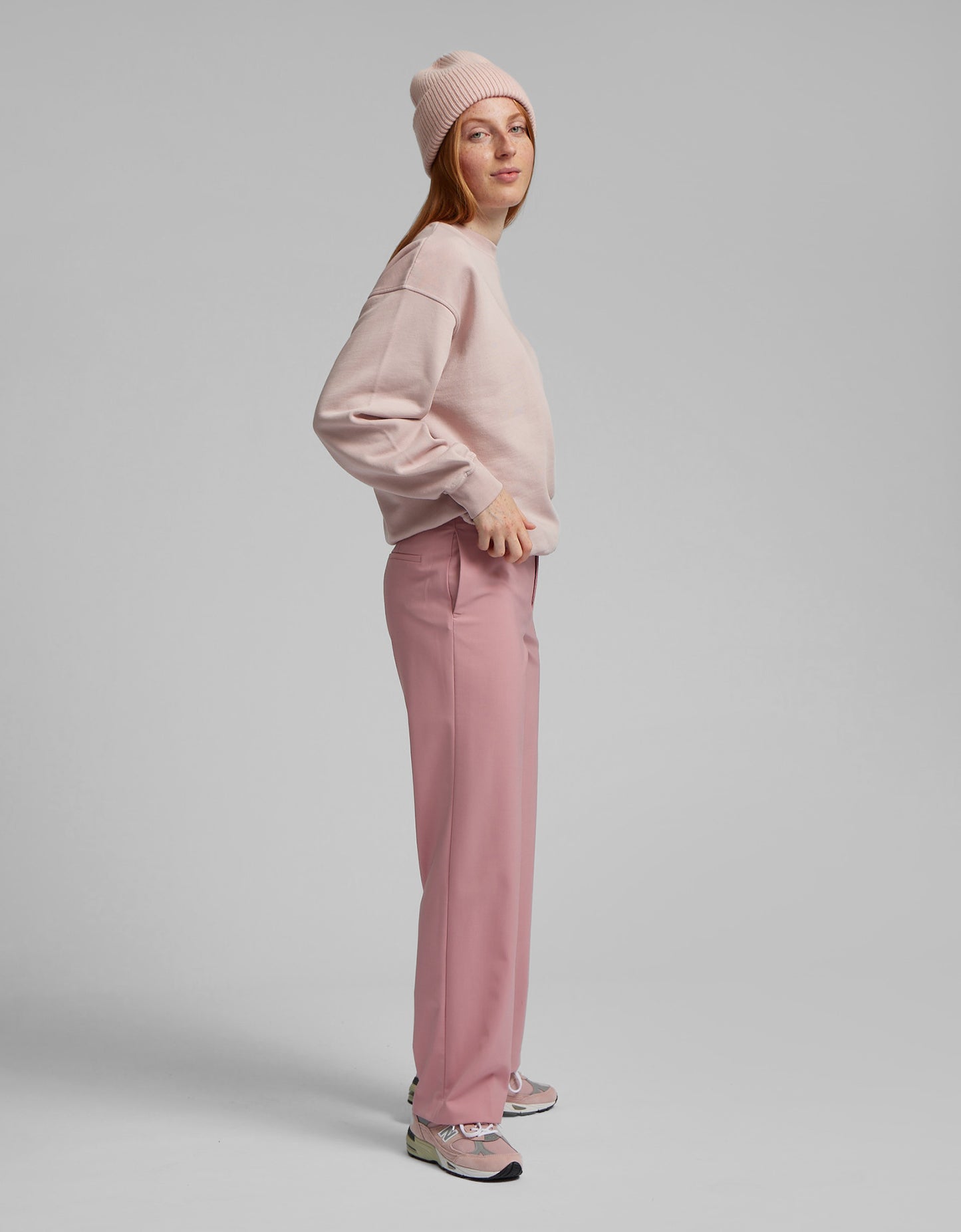 MERINO WOOL HAT, FADED PINK