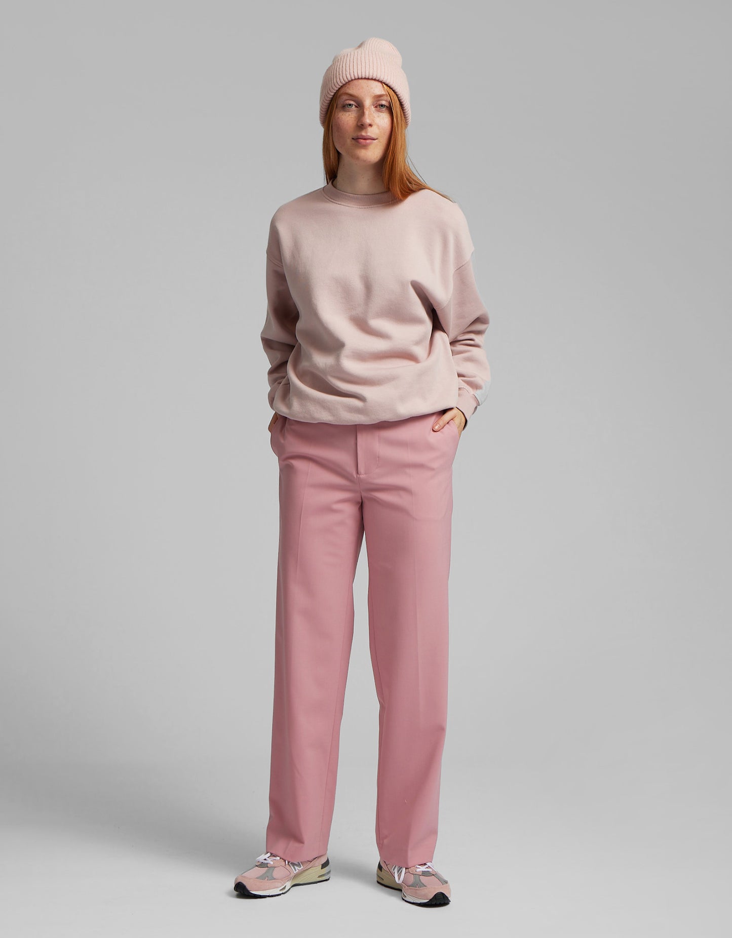 MERINO WOOL HAT, FADED PINK