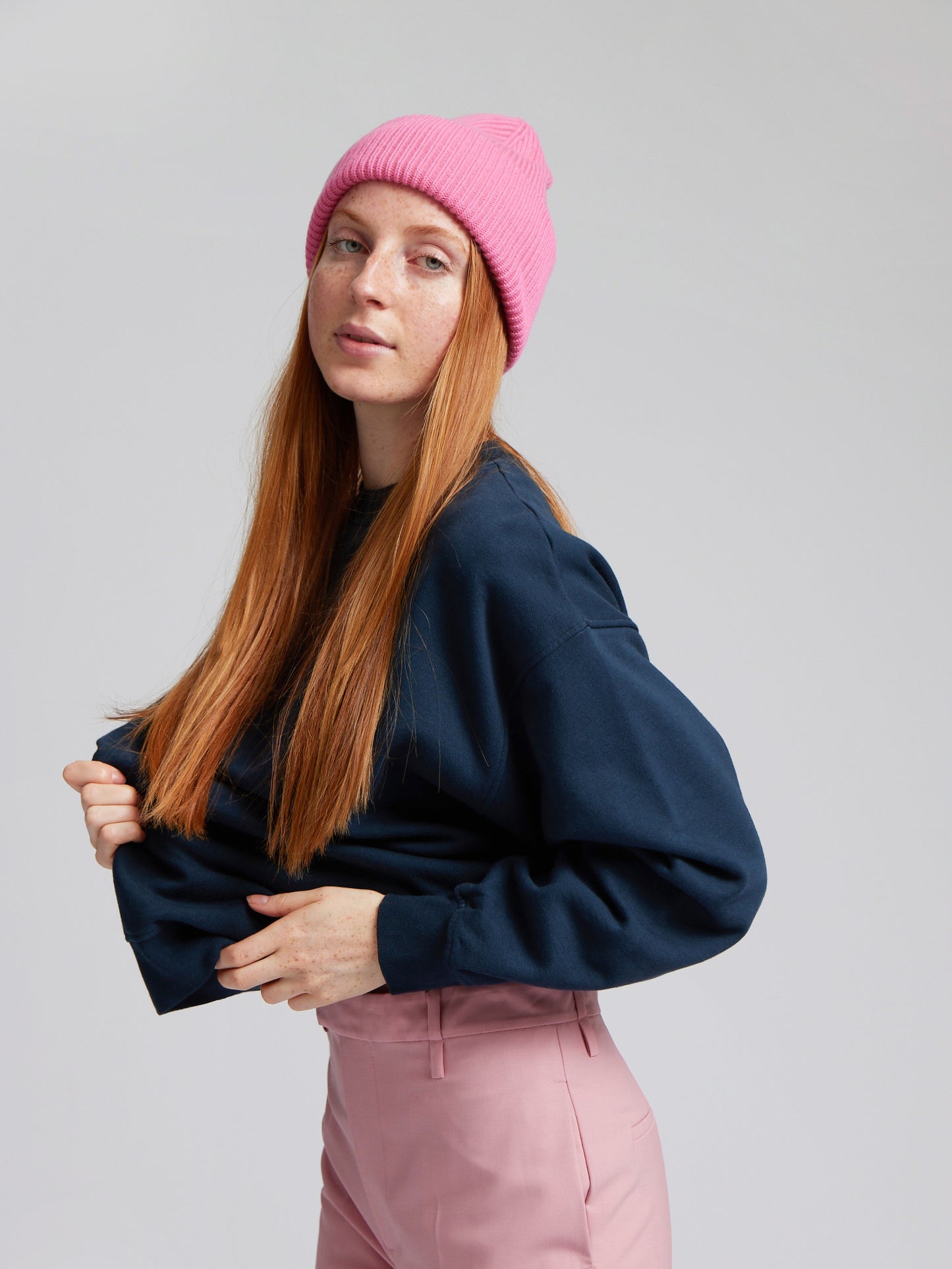 MERINO WOOL HAT, BUBBLEGUM