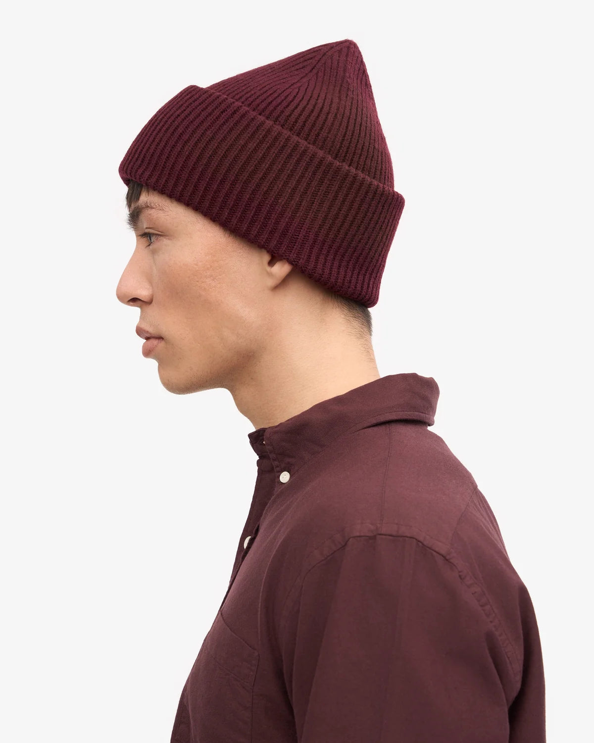 MERINO WOOL HAT, OXBLOOD RED