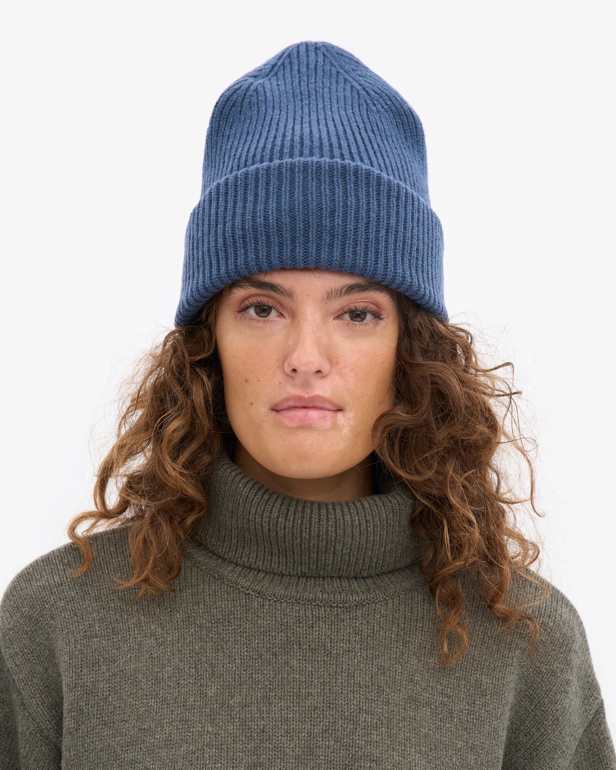 MERINO WOOL HAT, PETROL BLUE