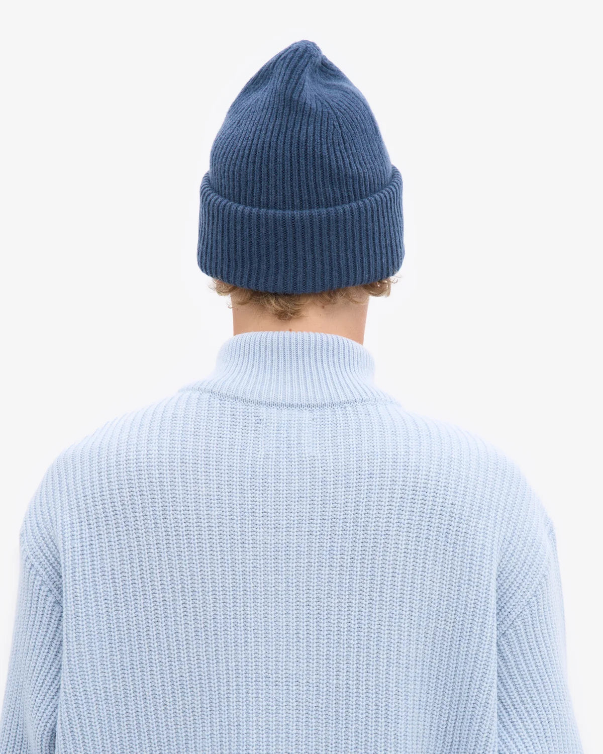 MERINO WOOL HAT, PETROL BLUE