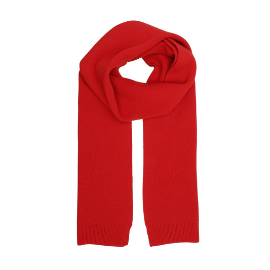 MERINO WOOL SCARF, SCARLET RED