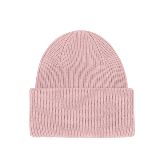 MERINO WOOL HAT, FADED PINK