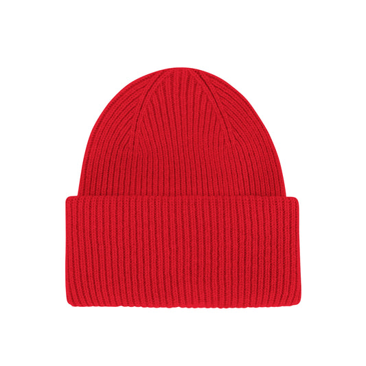 MERINO WOOL HAT, SCARLET RED
