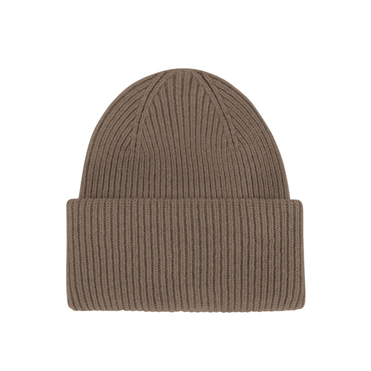 MERINO WOOL HAT, WARM TAUPE