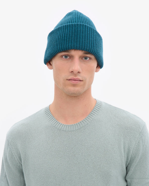 MERINO WOOL HAT, OCEAN GREEN