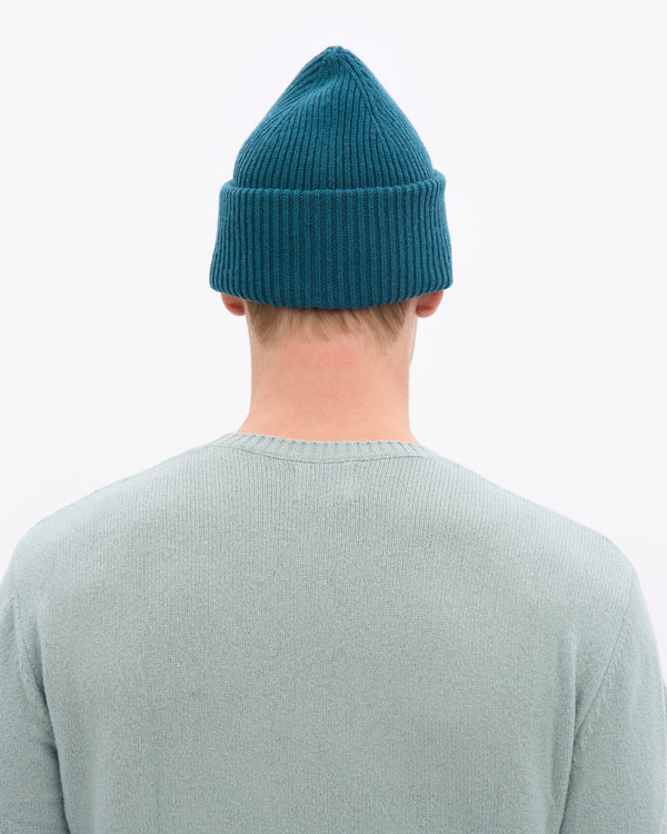 MERINO WOOL HAT, OCEAN GREEN