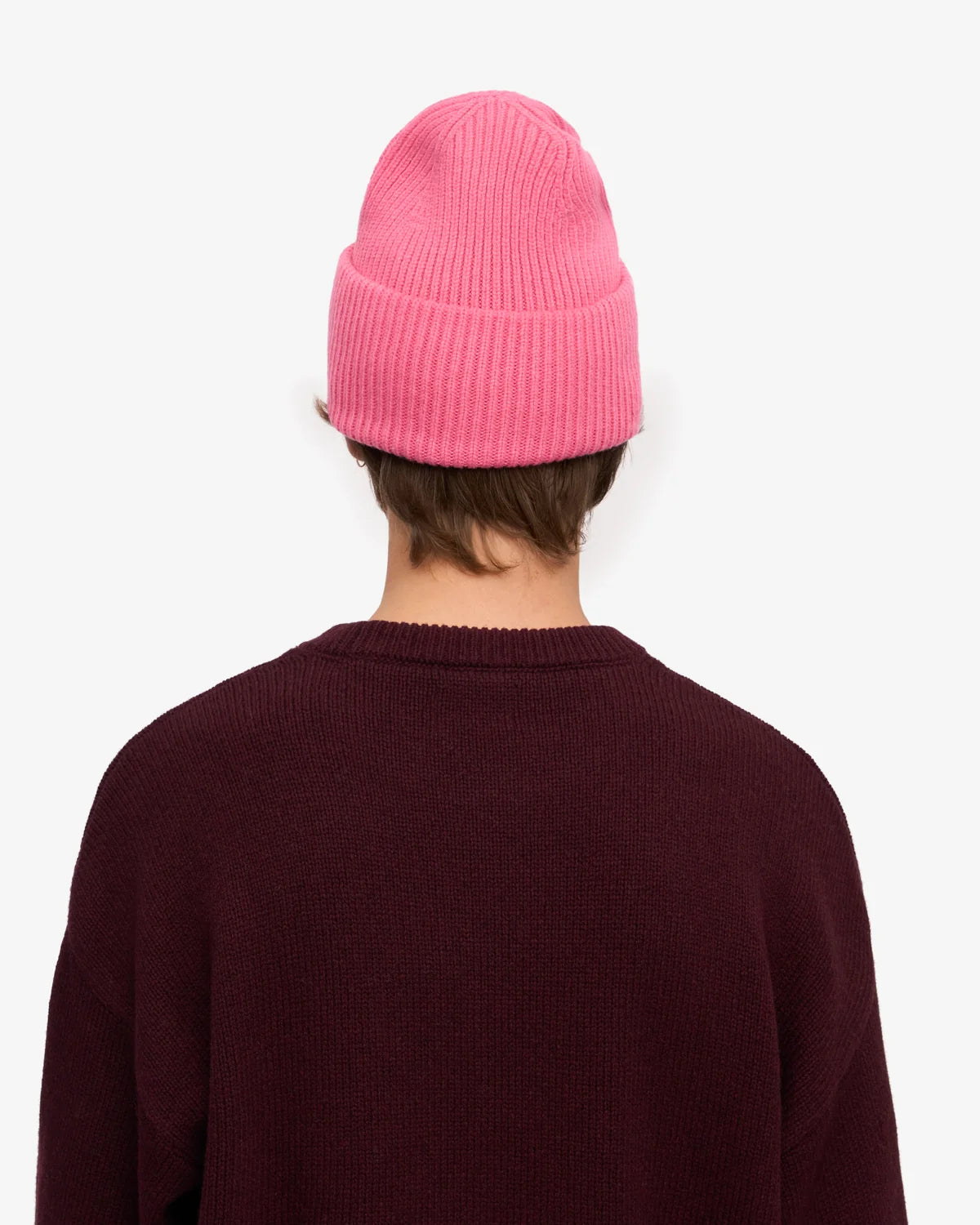 MERINO WOOL HAT, BUBBLEGUM