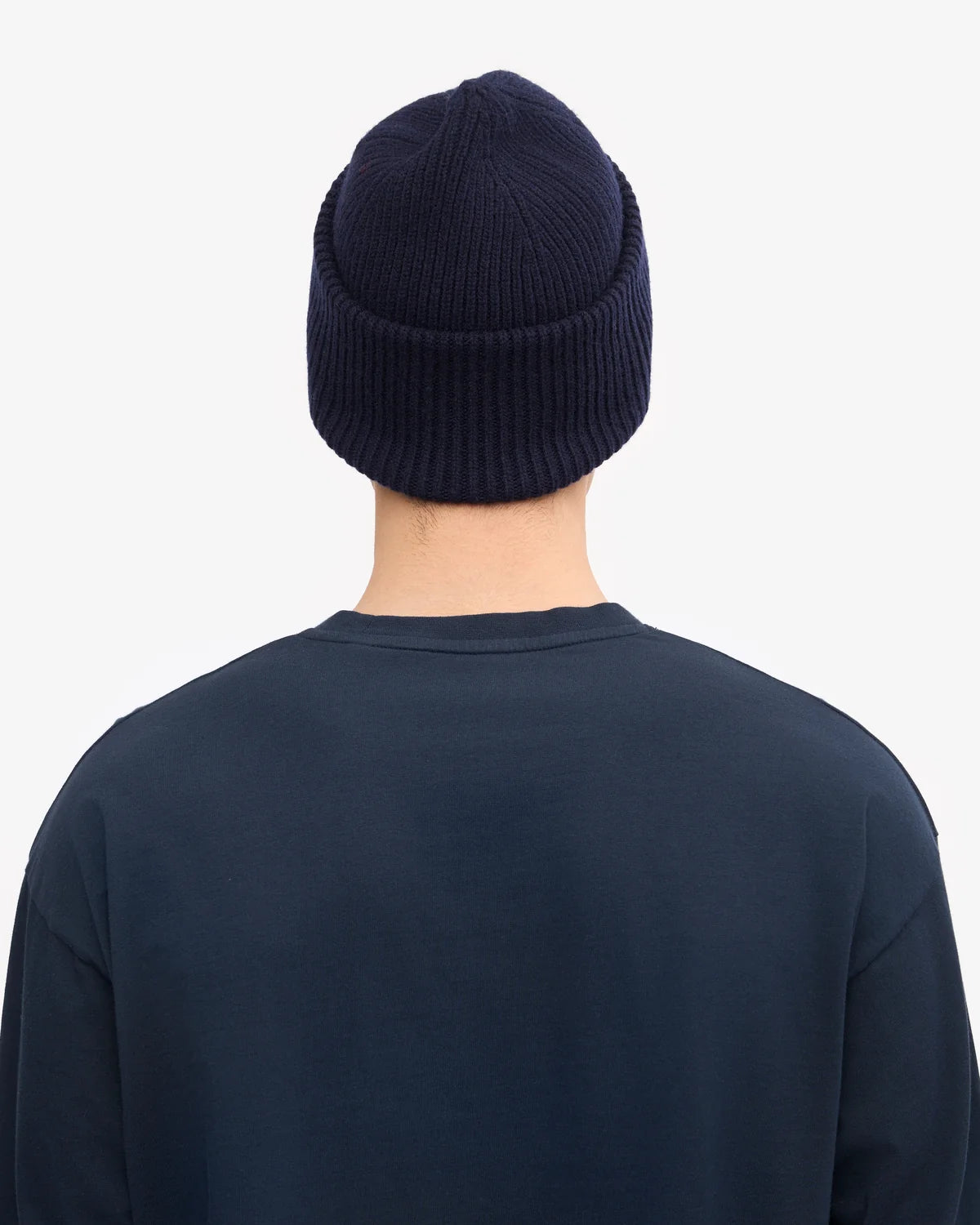 MERINO WOOL HAT, NAVY BLUE