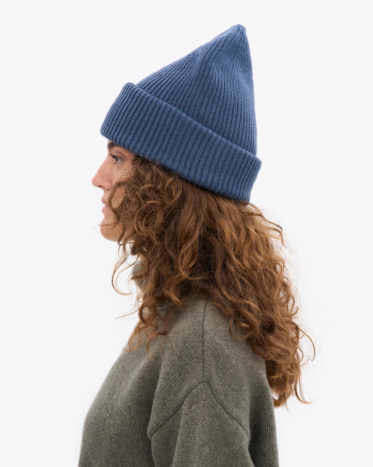 MERINO WOOL HAT, PETROL BLUE