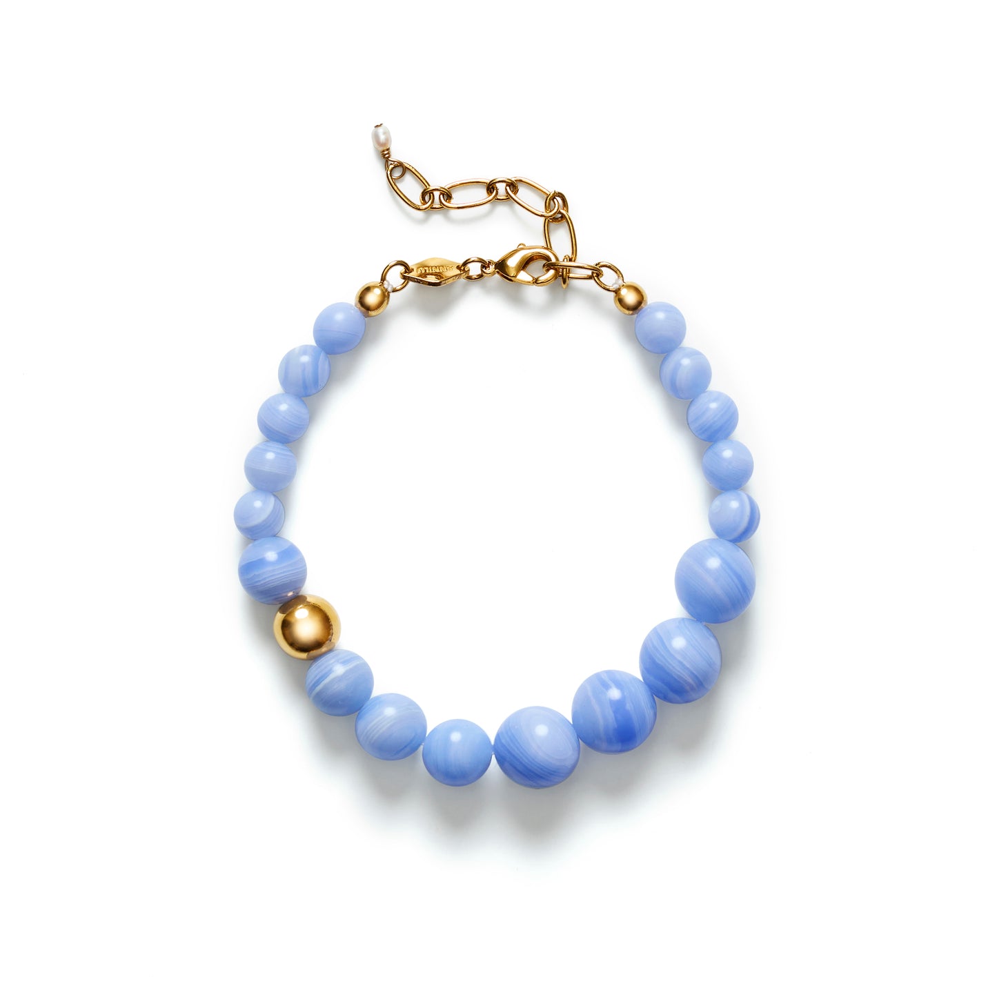 FLOAT BRACELET, BLUE LACE AGATE