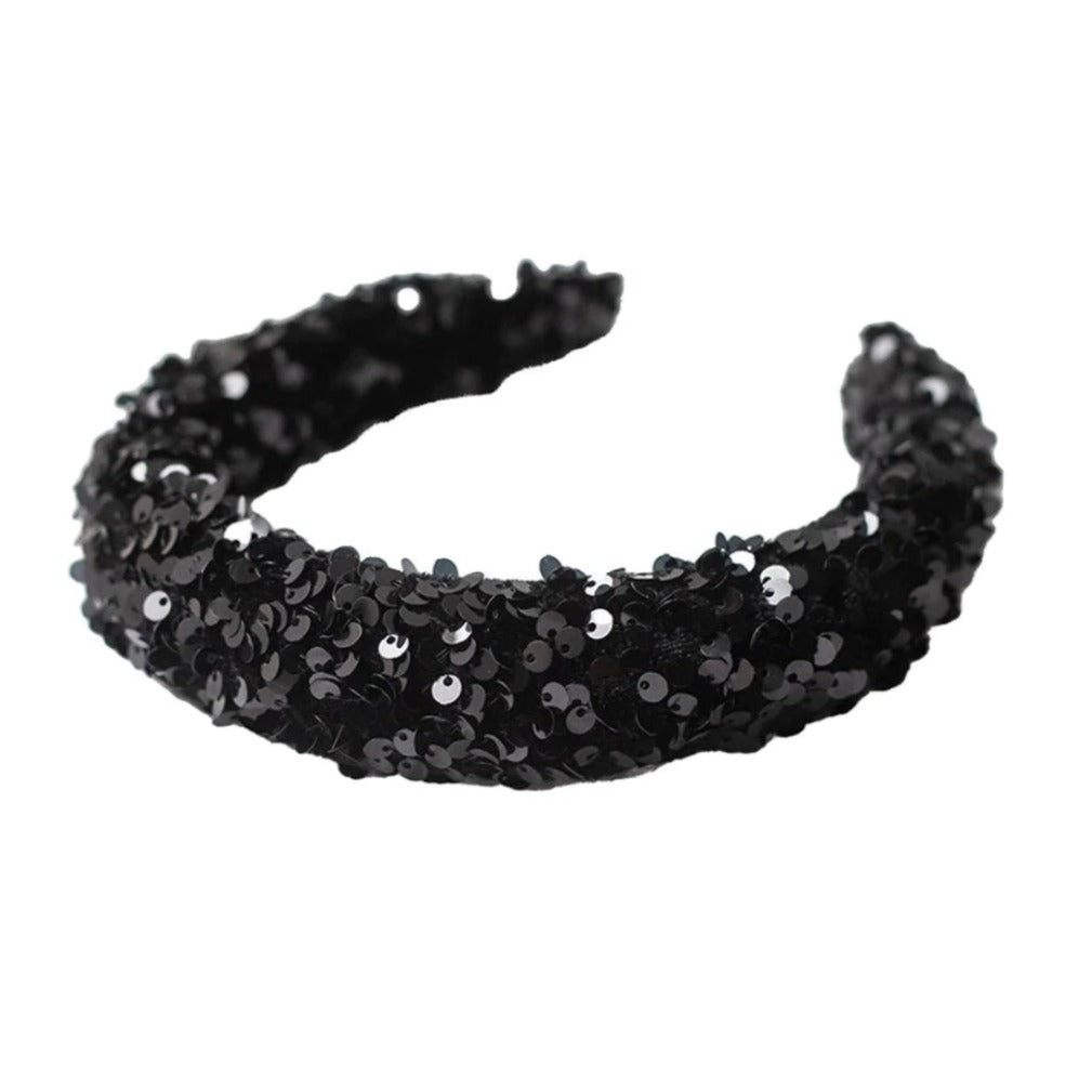 HAIRBAND HELSINKI ATELIER SEQUIN BLACK