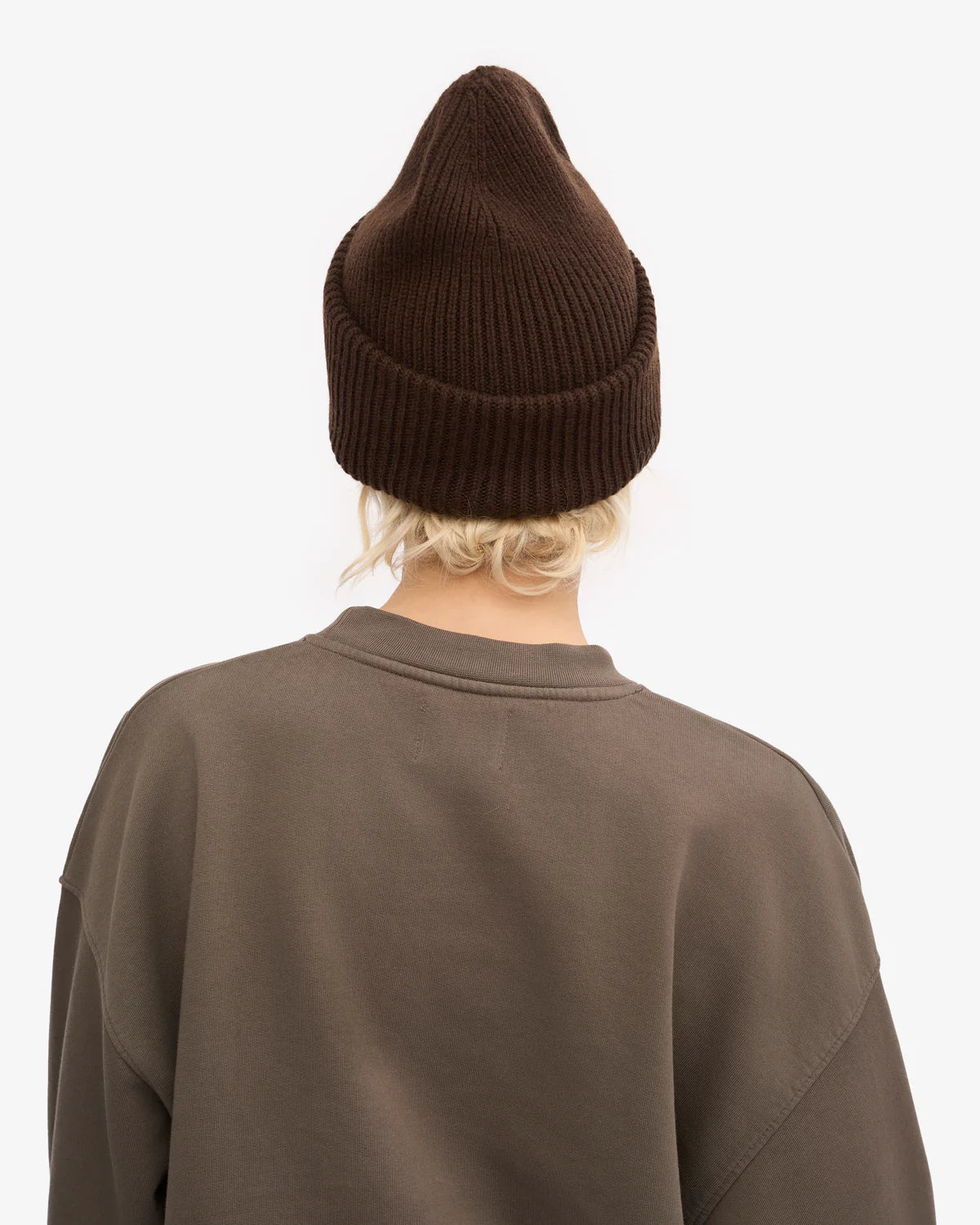 MERINO WOOL HAT, COFFEE BROWN