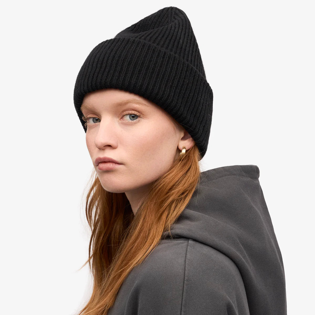 MERINO WOOL HAT, DEEP BLACK