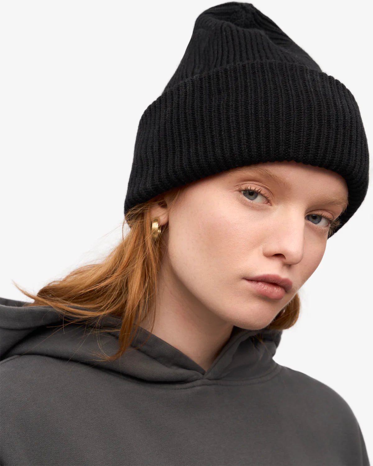 MERINO WOOL HAT, DEEP BLACK