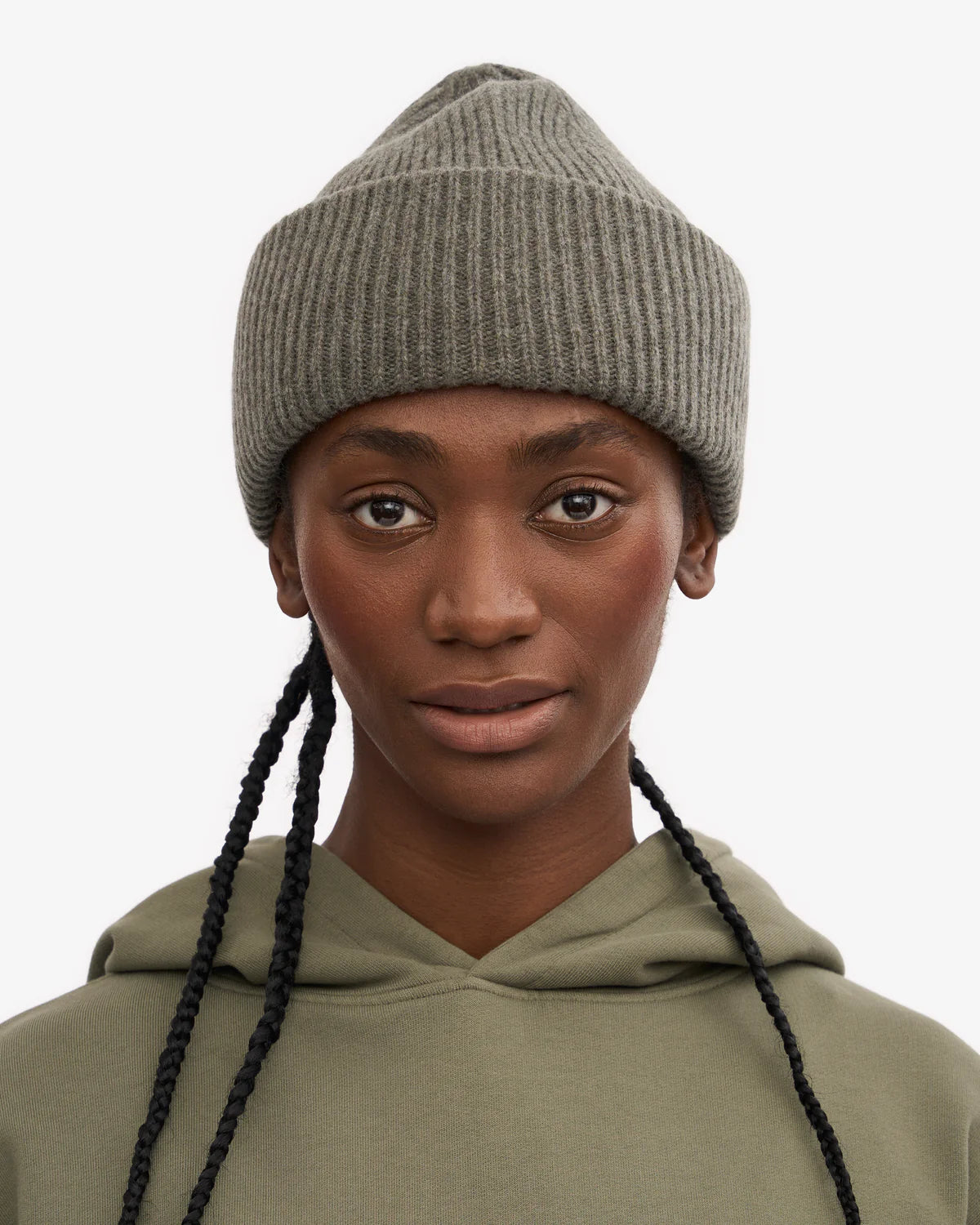 MERINO WOOL HAT, DUSTY OLIVE