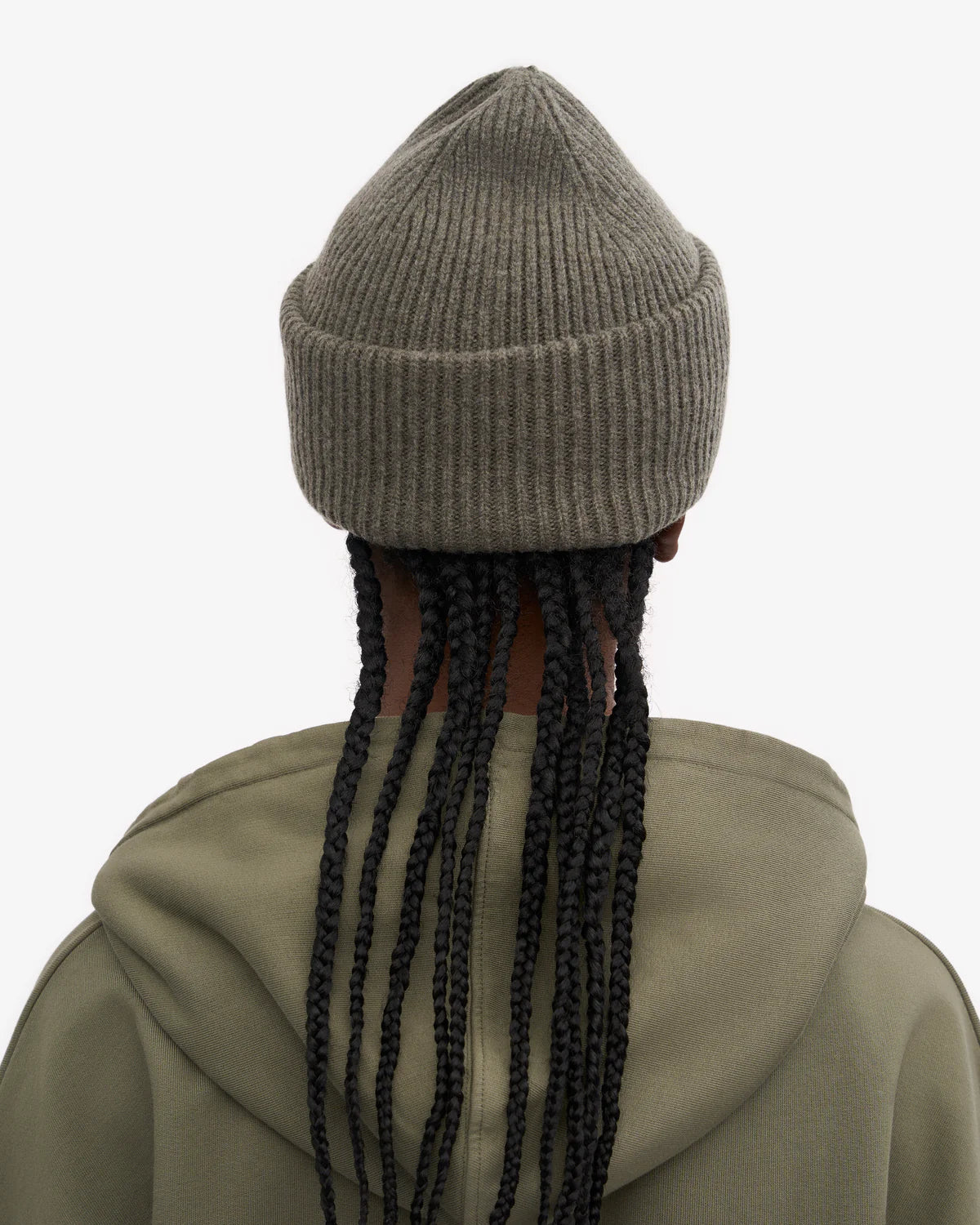 MERINO WOOL HAT, DUSTY OLIVE