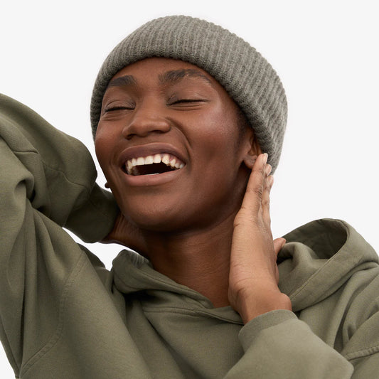 MERINO WOOL HAT, DUSTY OLIVE