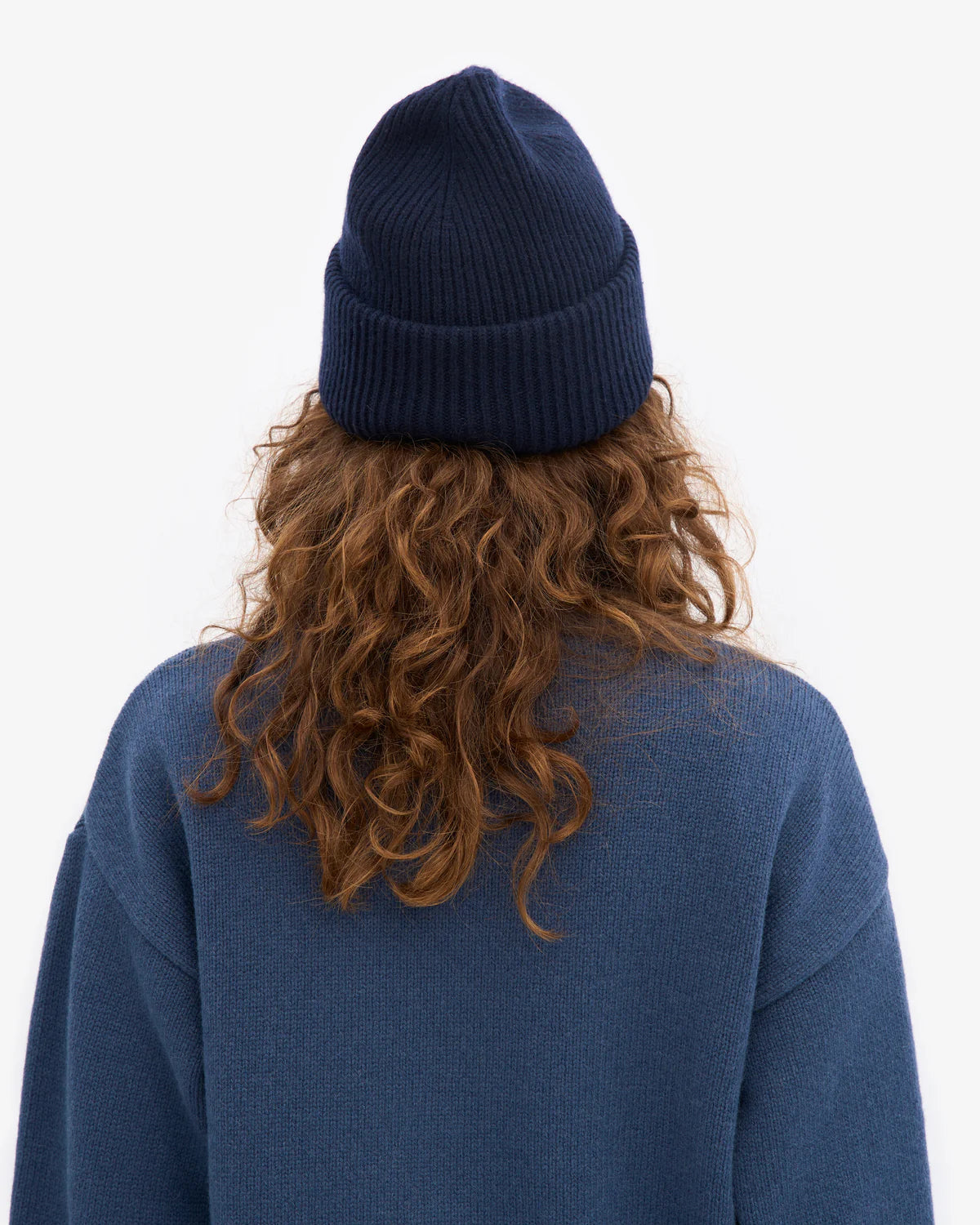 MERINO WOOL HAT, NAVY BLUE