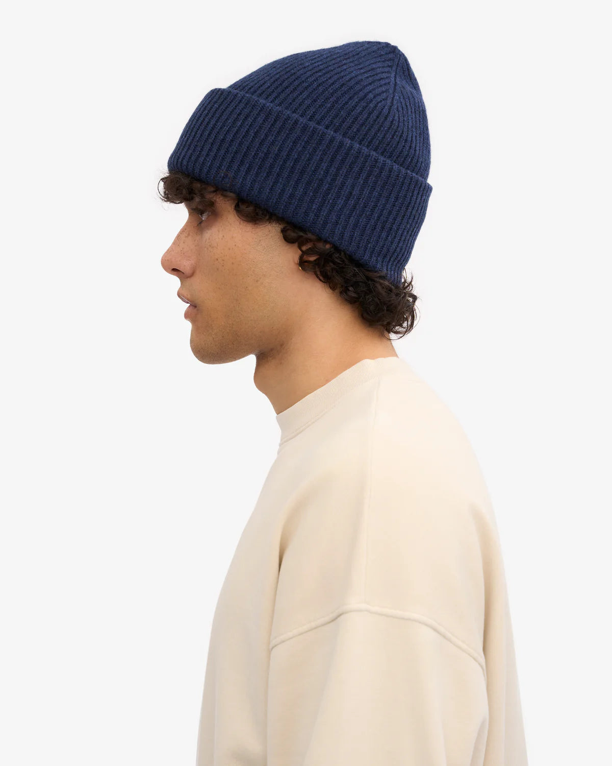 MERINO WOOL HAT, MARINE BLUE