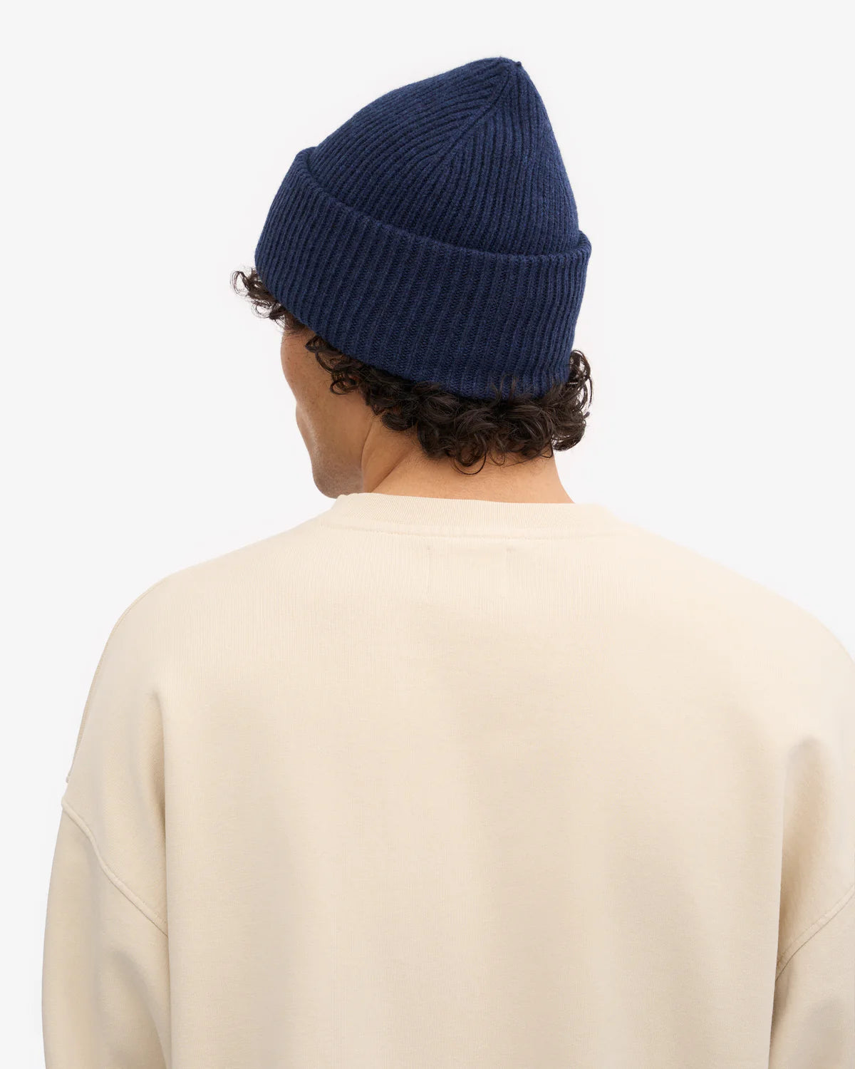 MERINO WOOL HAT, MARINE BLUE