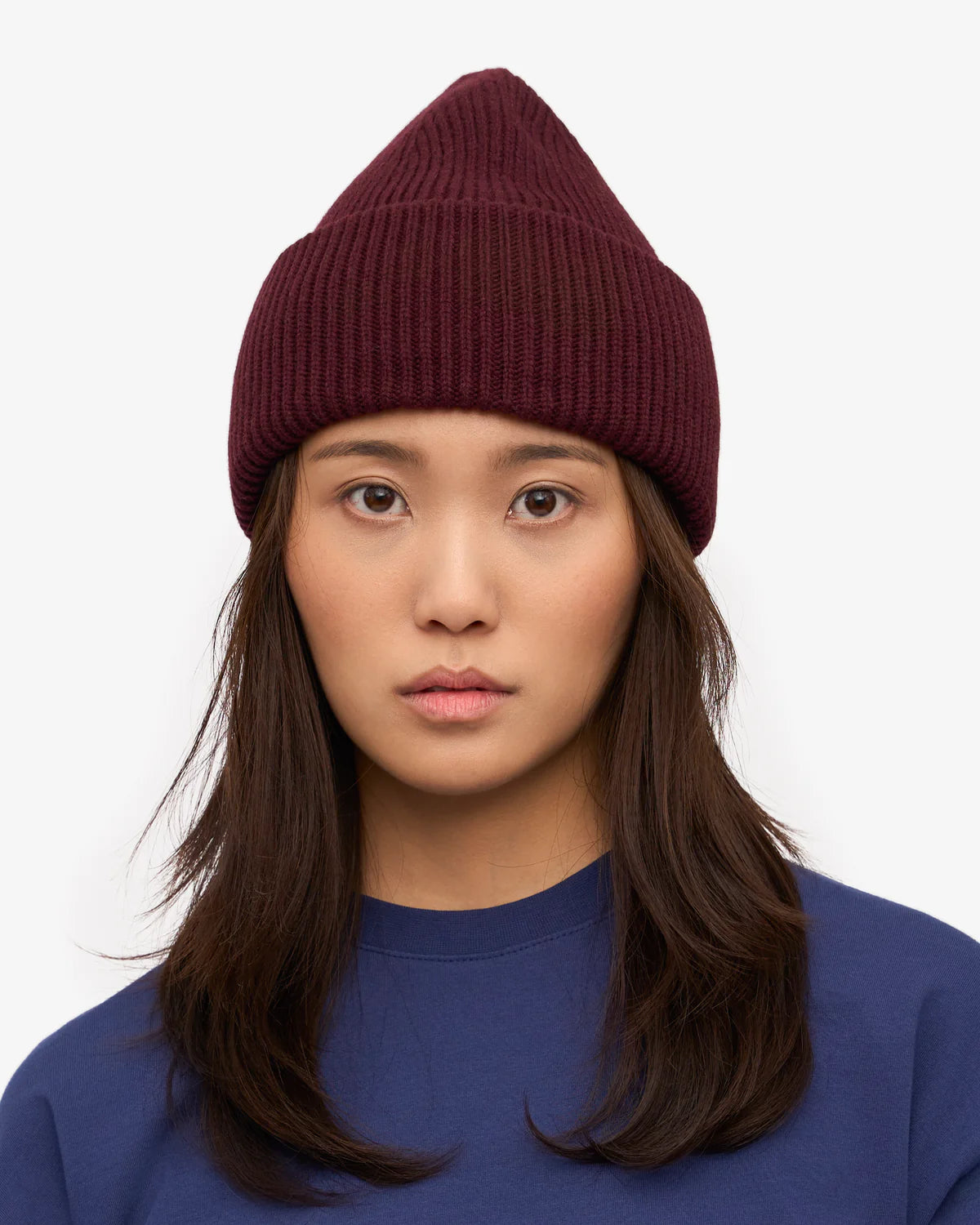 MERINO WOOL HAT, OXBLOOD RED