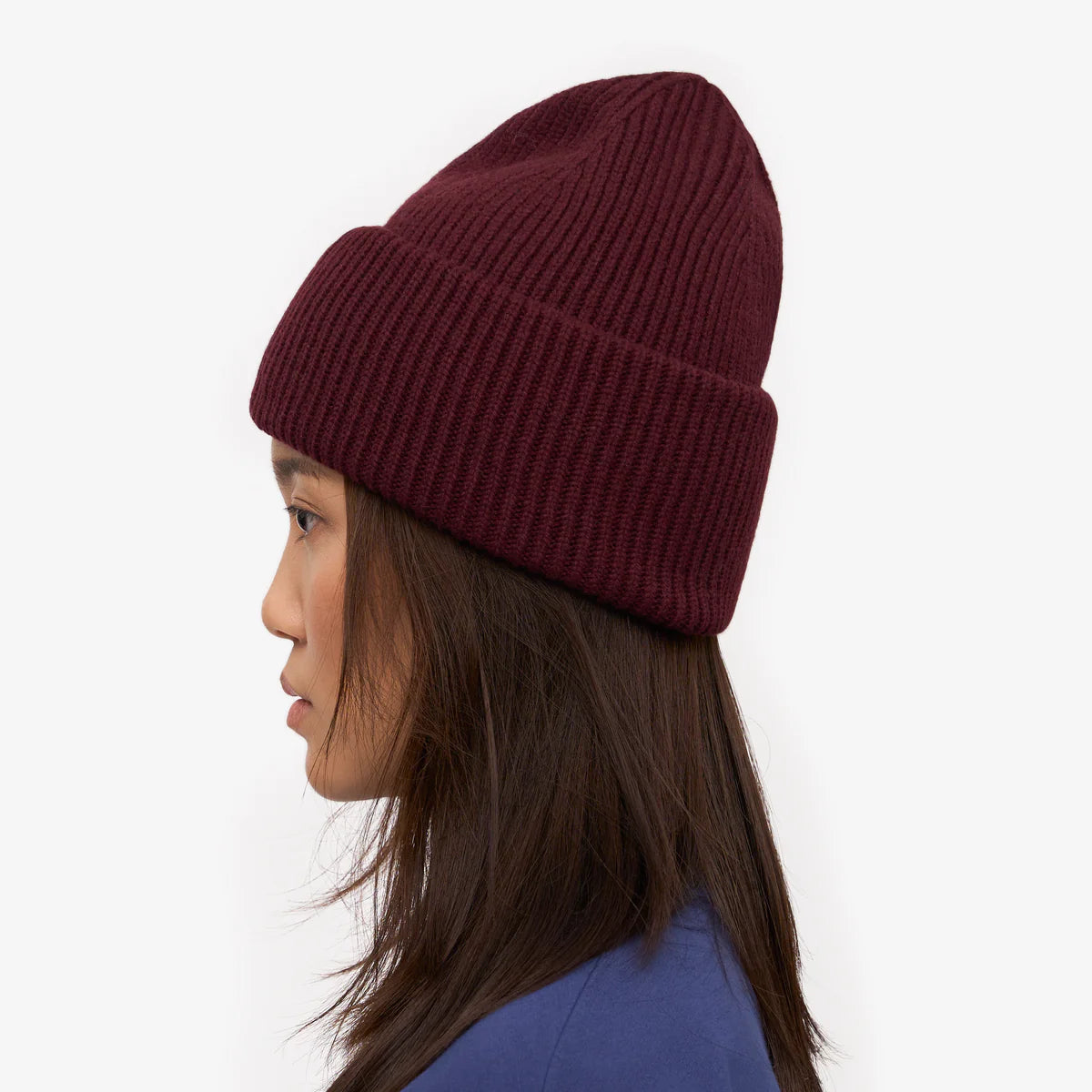 MERINO WOOL HAT, OXBLOOD RED