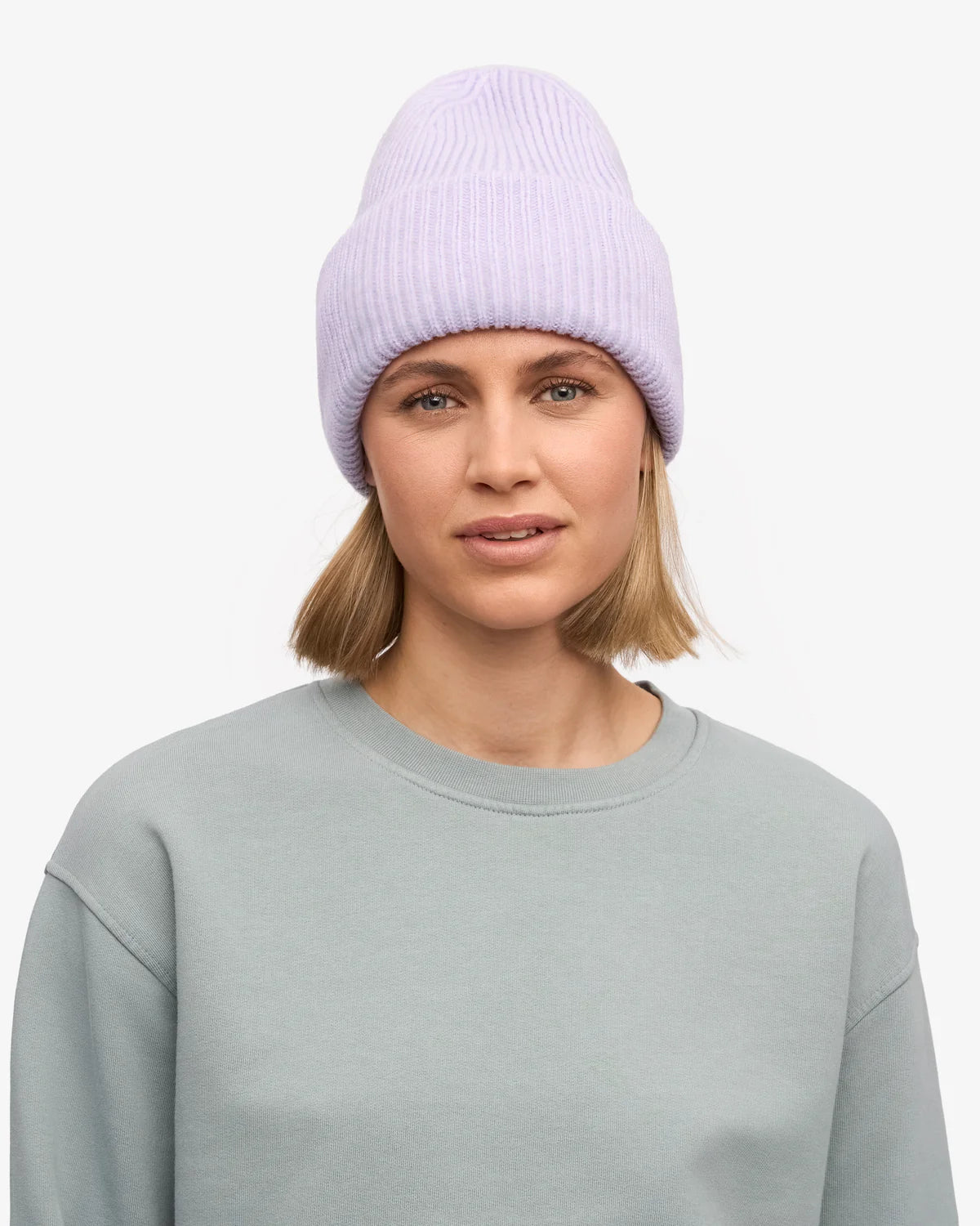 MERINO WOOL HAT, SOFT LAVENDER