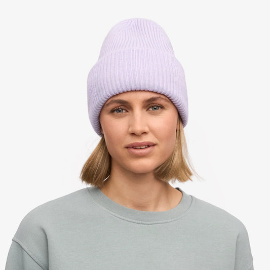 MERINO WOOL HAT, SOFT LAVENDER