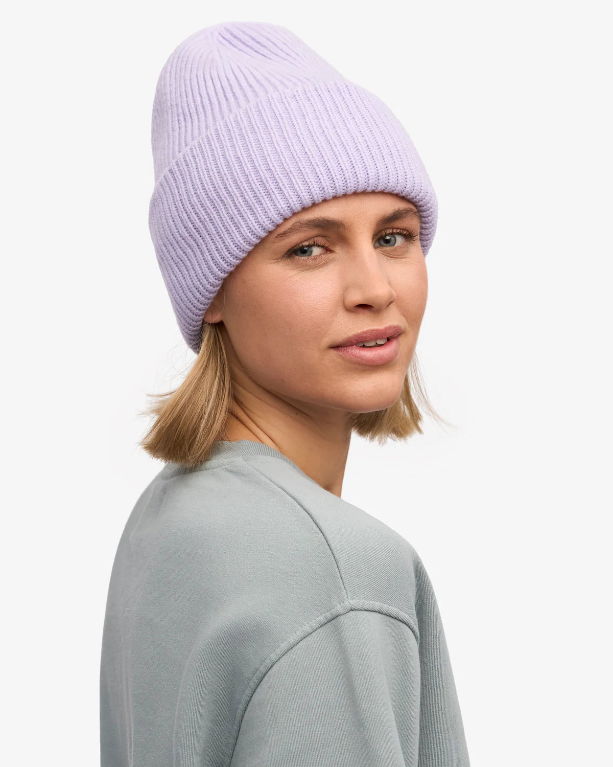 MERINO WOOL HAT, SOFT LAVENDER