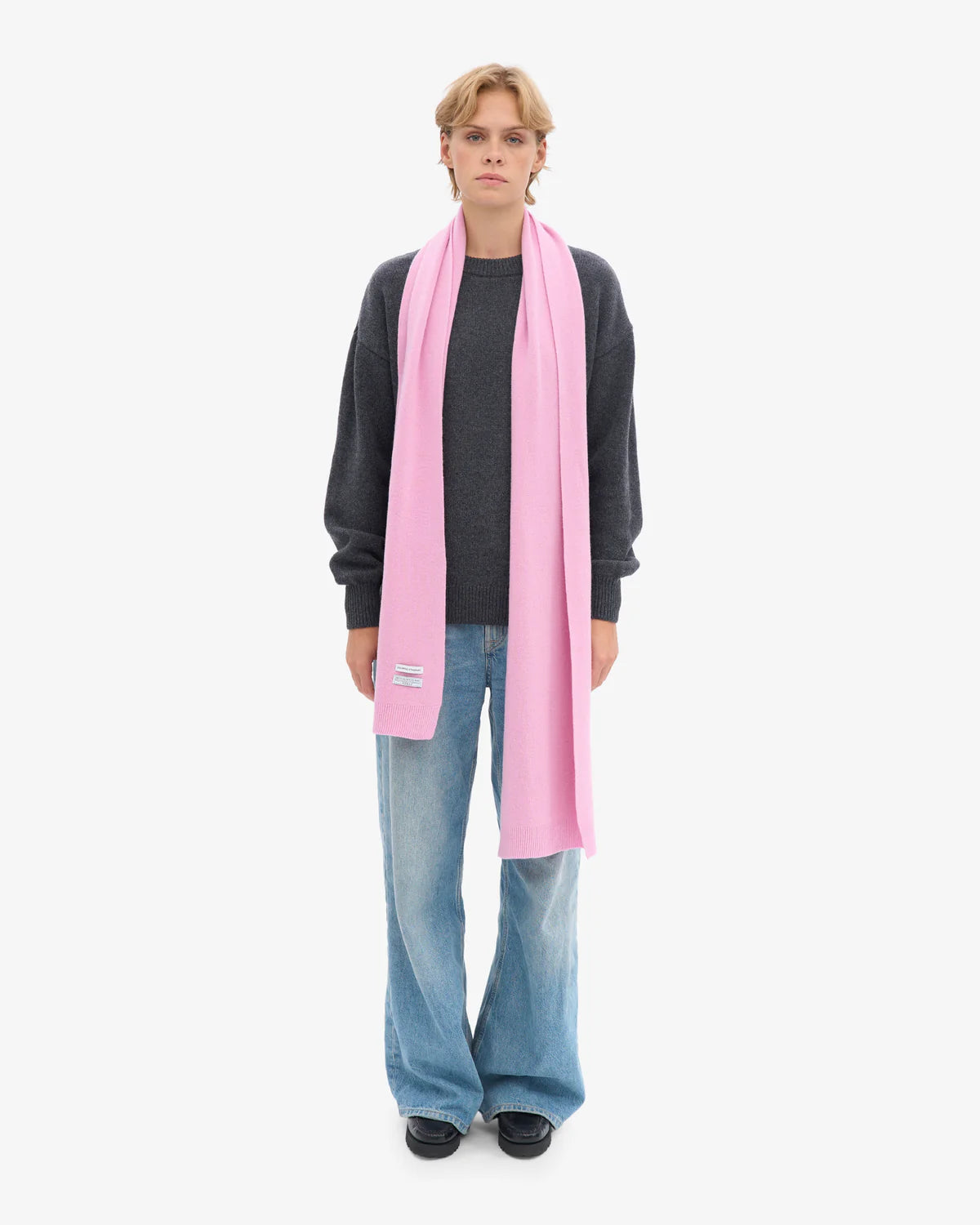 MERINO WOOL SCARF, CHERRY BLOSSOM