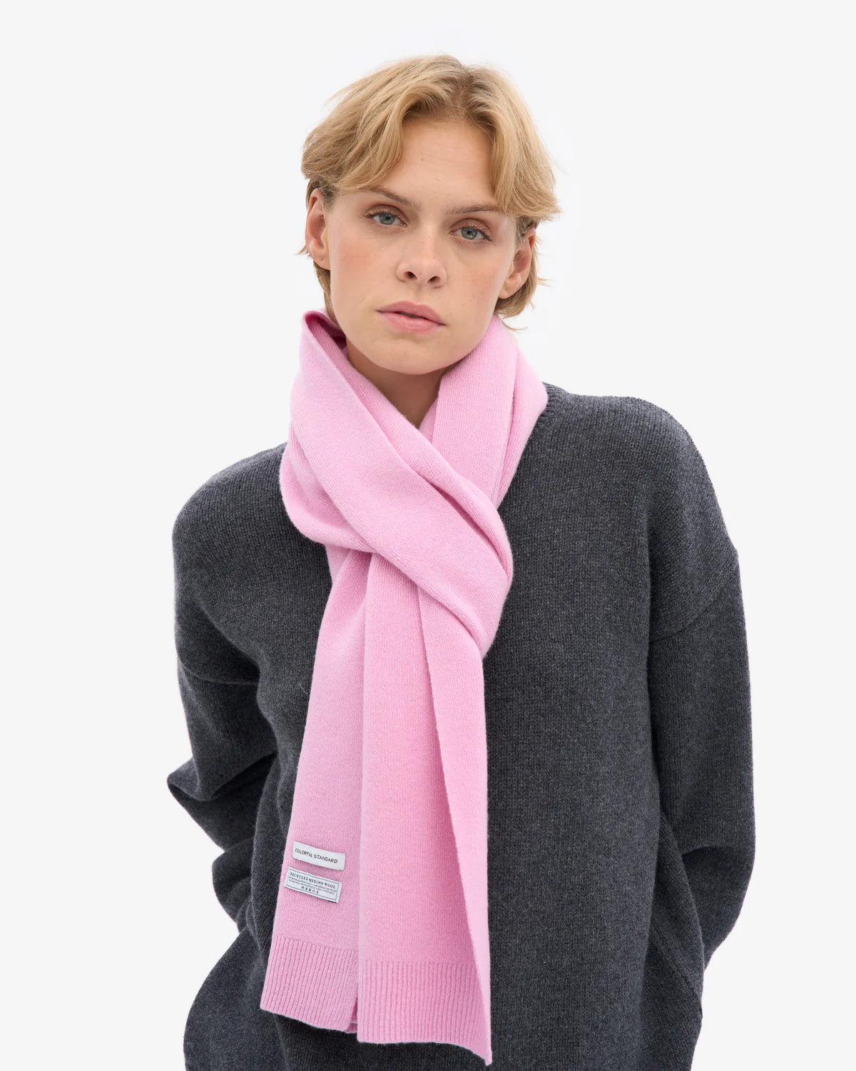 MERINO WOOL SCARF, CHERRY BLOSSOM