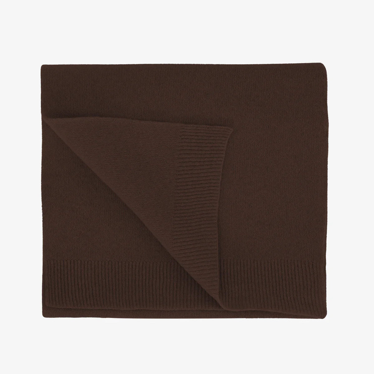MERINO WOOL SCARF, COFFEE BROWN